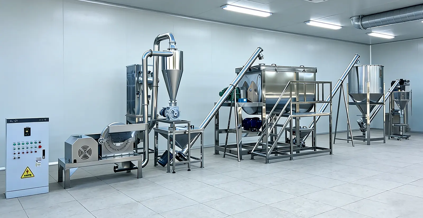 Chemical powder production workshop