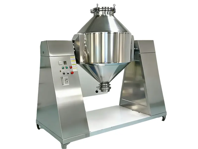 Double cone mixer for sensitive flour blends