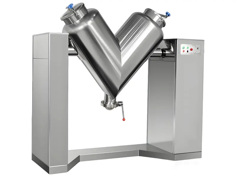 V-type mixer for sensitive flour blends