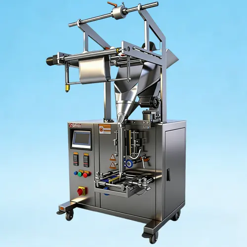 Powder packing machine on a food and beverage production line
